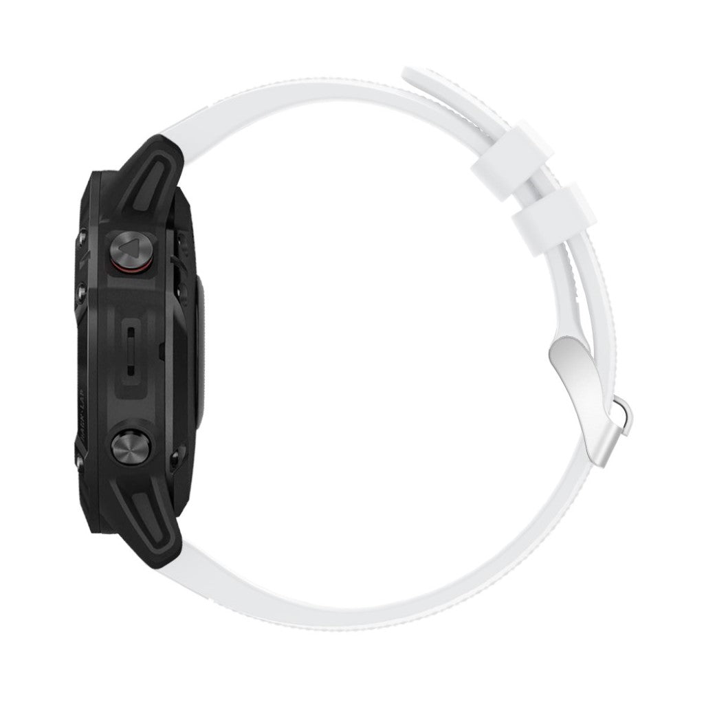 Meget fed Garmin Fenix 6 Silikone Rem - Hvid#serie_2