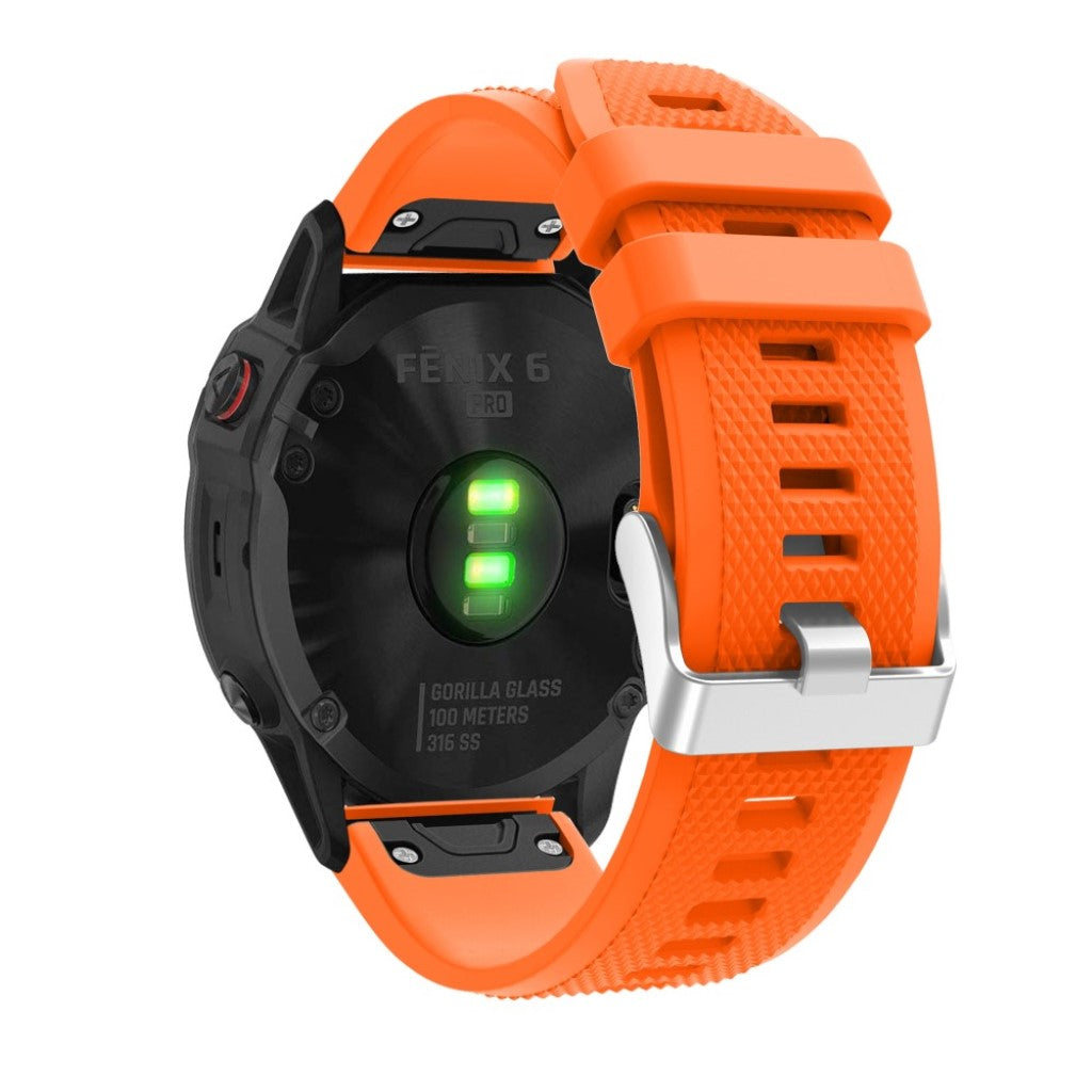 Meget fed Garmin Fenix 6 Silikone Rem - Orange#serie_5