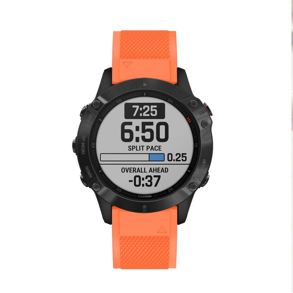 Meget fed Garmin Fenix 6 Silikone Rem - Orange#serie_5