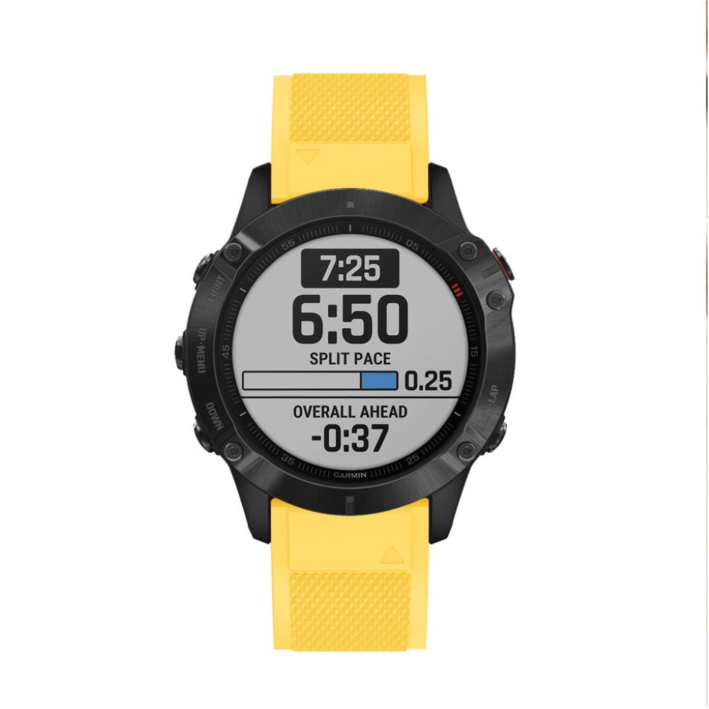 Meget fed Garmin Fenix 6 Silikone Rem - Gul#serie_6