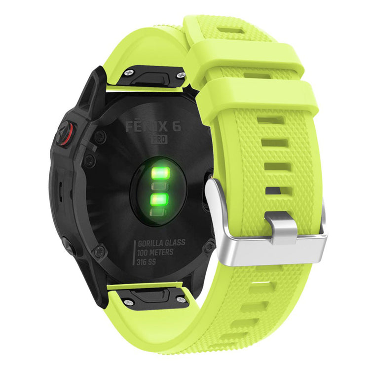 Meget fed Garmin Fenix 6 Silikone Rem - Grøn#serie_7