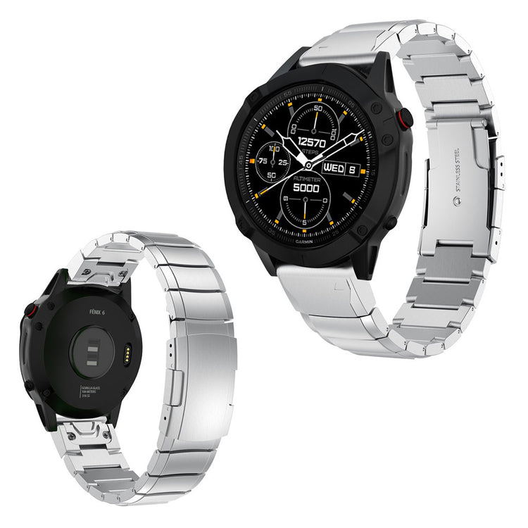 Alle tiders Garmin Fenix 6 Metal Rem - Sølv#serie_4