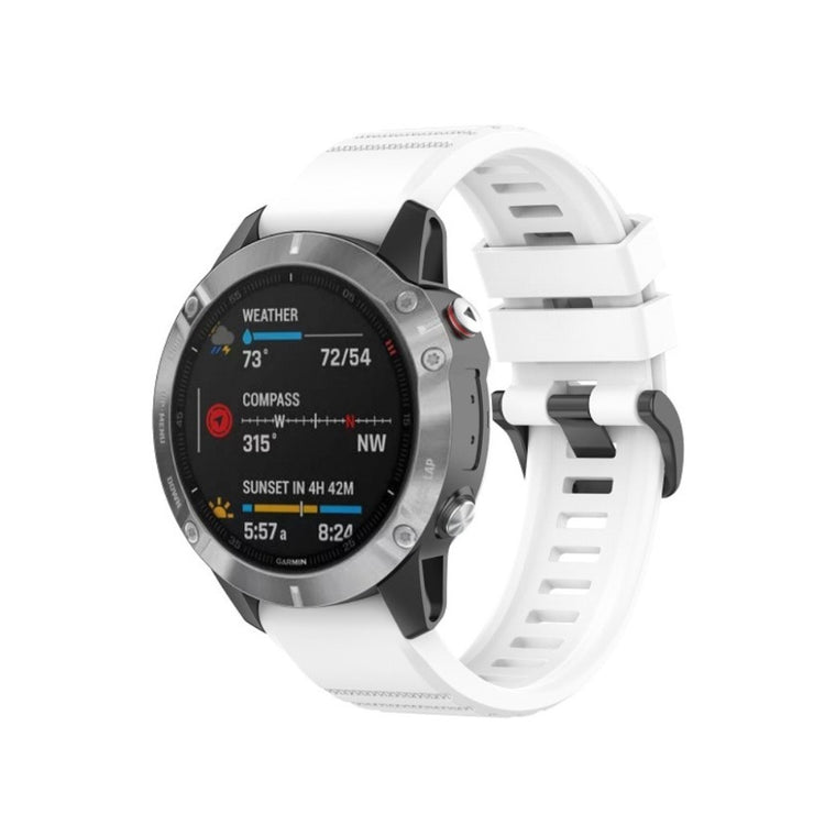 Meget fed Garmin Fenix 6 Silikone Rem - Hvid#serie_2