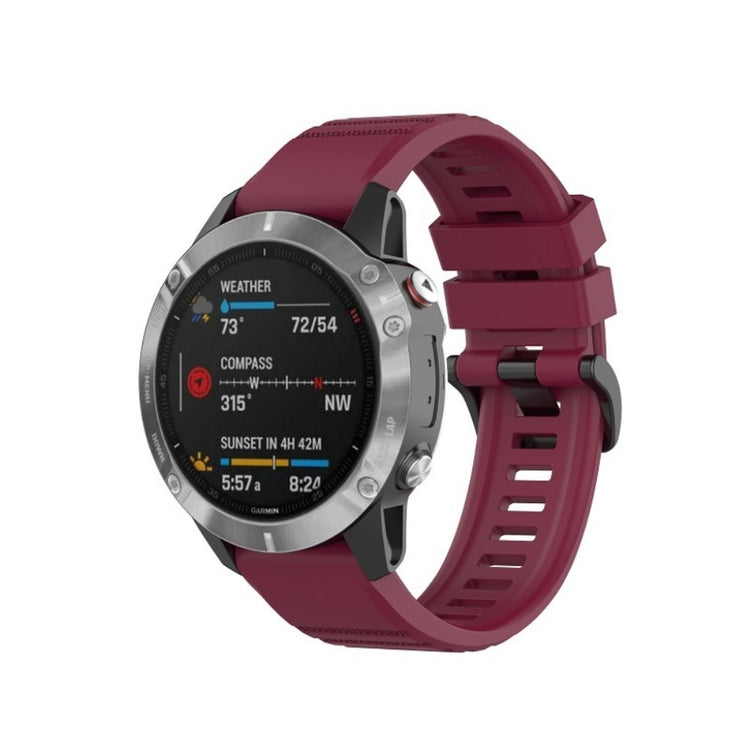 Meget fed Garmin Fenix 6 Silikone Rem - Rød#serie_3