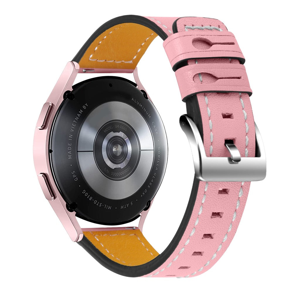 Vildt slidstærk Garmin Vivomove 3 Ægte læder Rem - Pink#serie_1