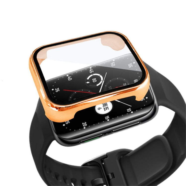 Super Flot Oppo Watch 2 (46mm) Cover med Skærmbeskytter i Plastik og Hærdet Glas - Guld#serie_3