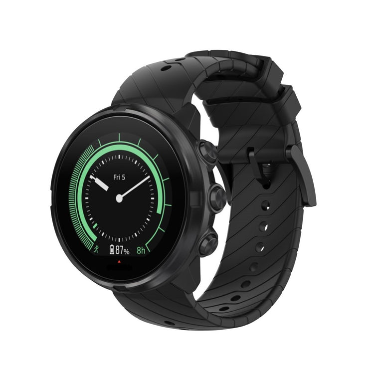 Super pænt Suunto 9 Silikone Rem - Sort#serie_1