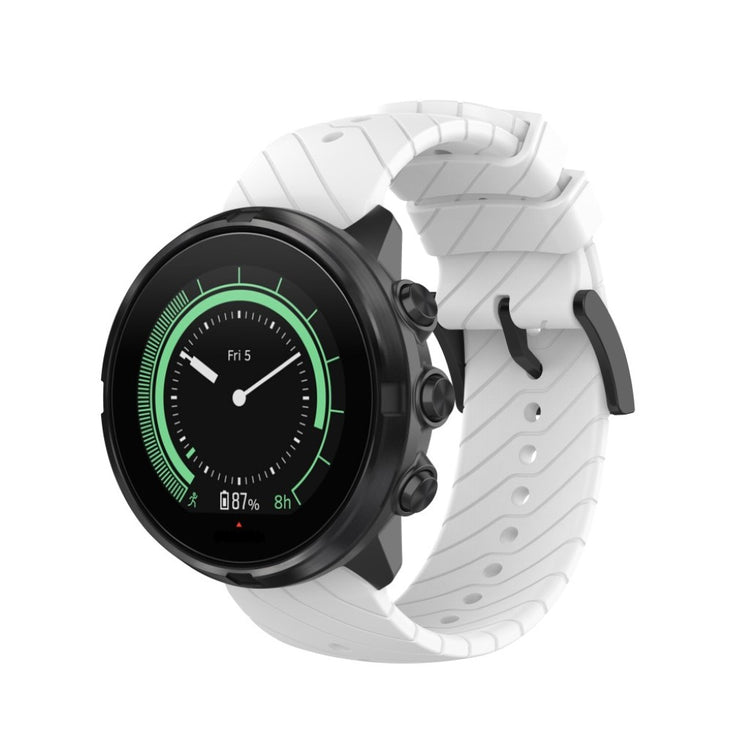 Super pænt Suunto 9 Silikone Rem - Hvid#serie_2