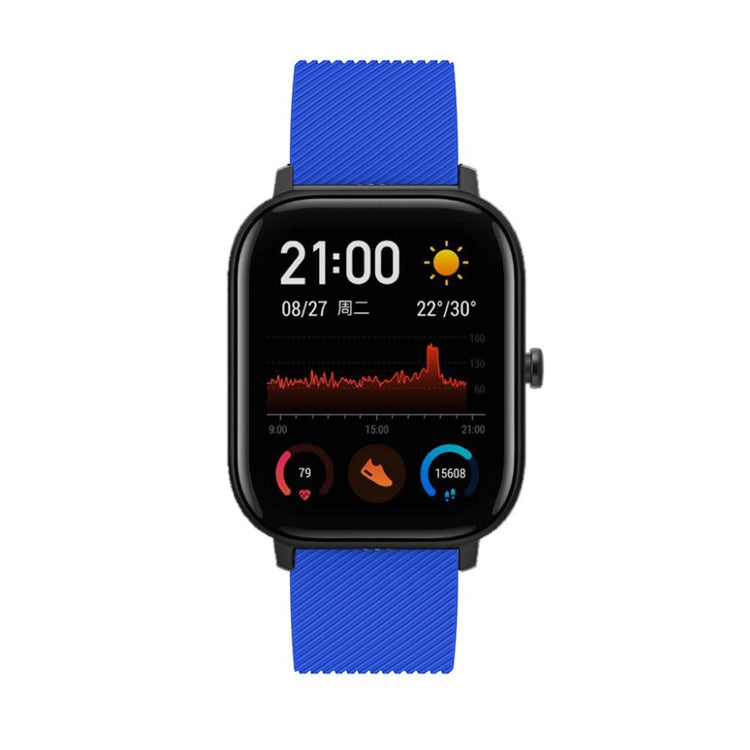 Super cool Amazfit Youth Silikone Rem - Blå#serie_6