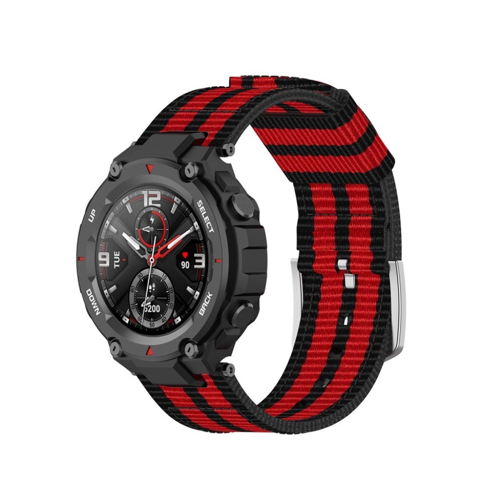 Kønt Amazfit T-Rex Nylon Rem - Rød#serie_1