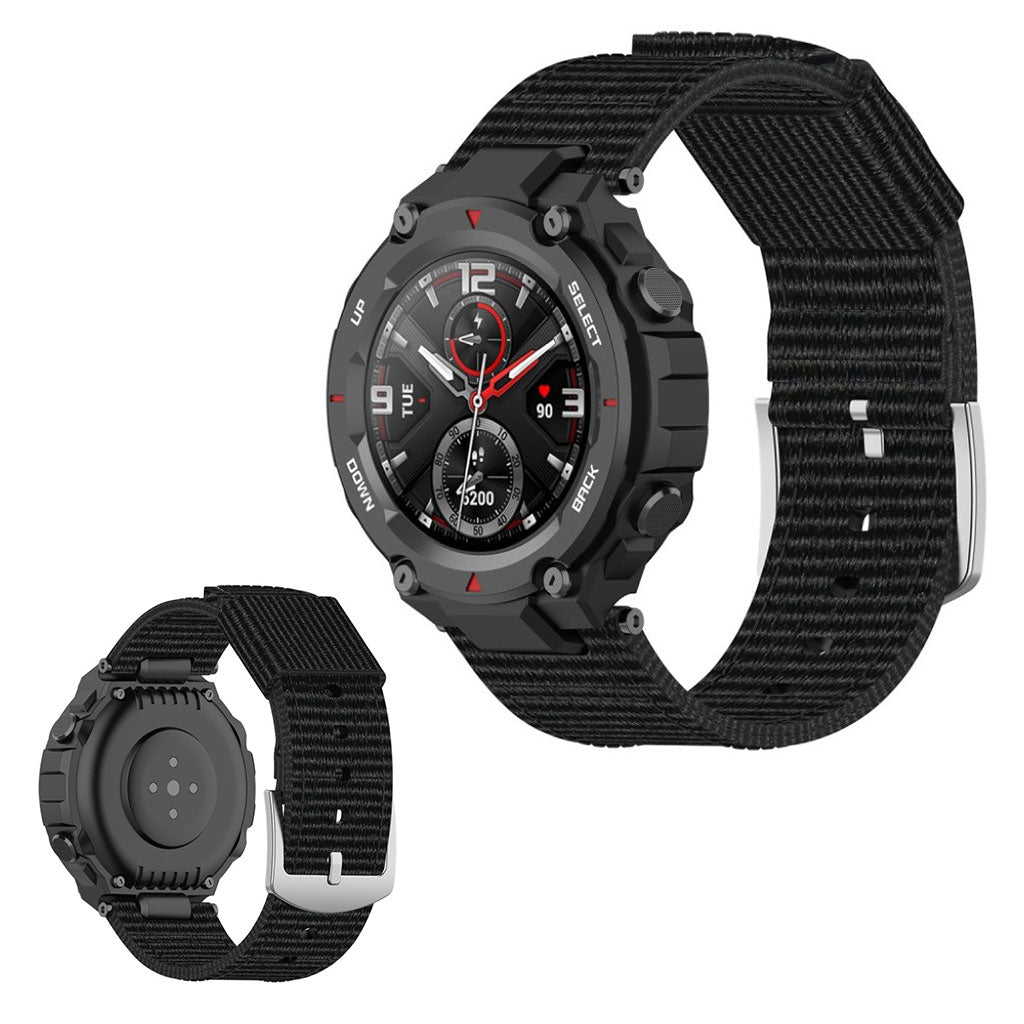 Kønt Amazfit T-Rex Nylon Rem - Sort#serie_2