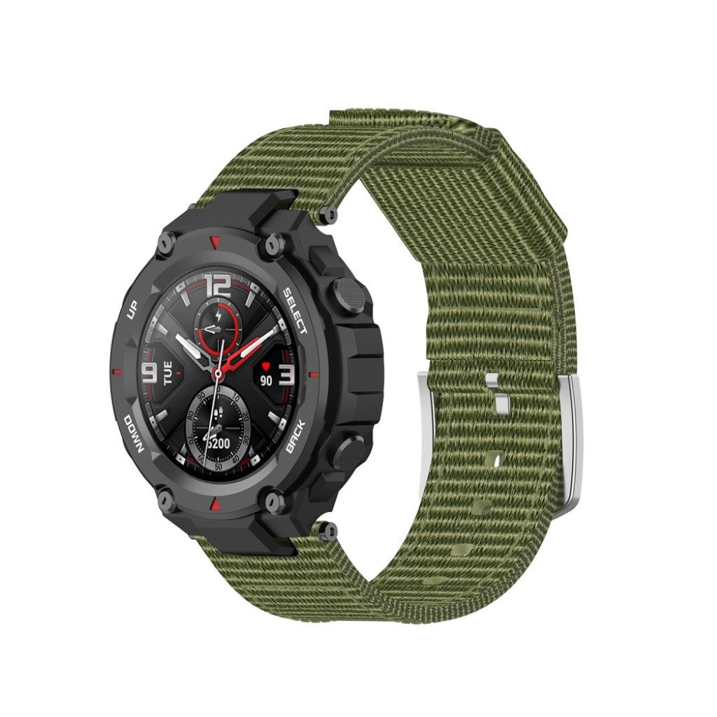 Kønt Amazfit T-Rex Nylon Rem - Grøn#serie_5