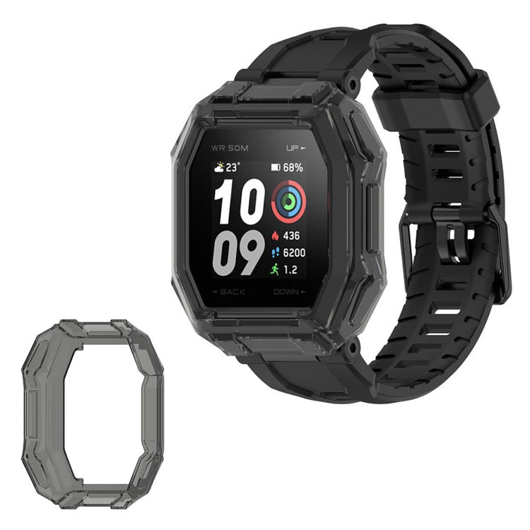 Amazfit Ares Gennemsigtig Silikone Bumper  - Sort#serie_3