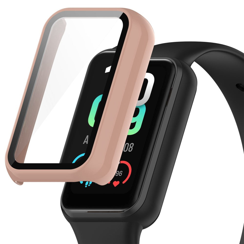 Mega Godt Amazfit Band 7 Cover med Skærmbeskytter i Plastik og Hærdet Glas - Pink#serie_2