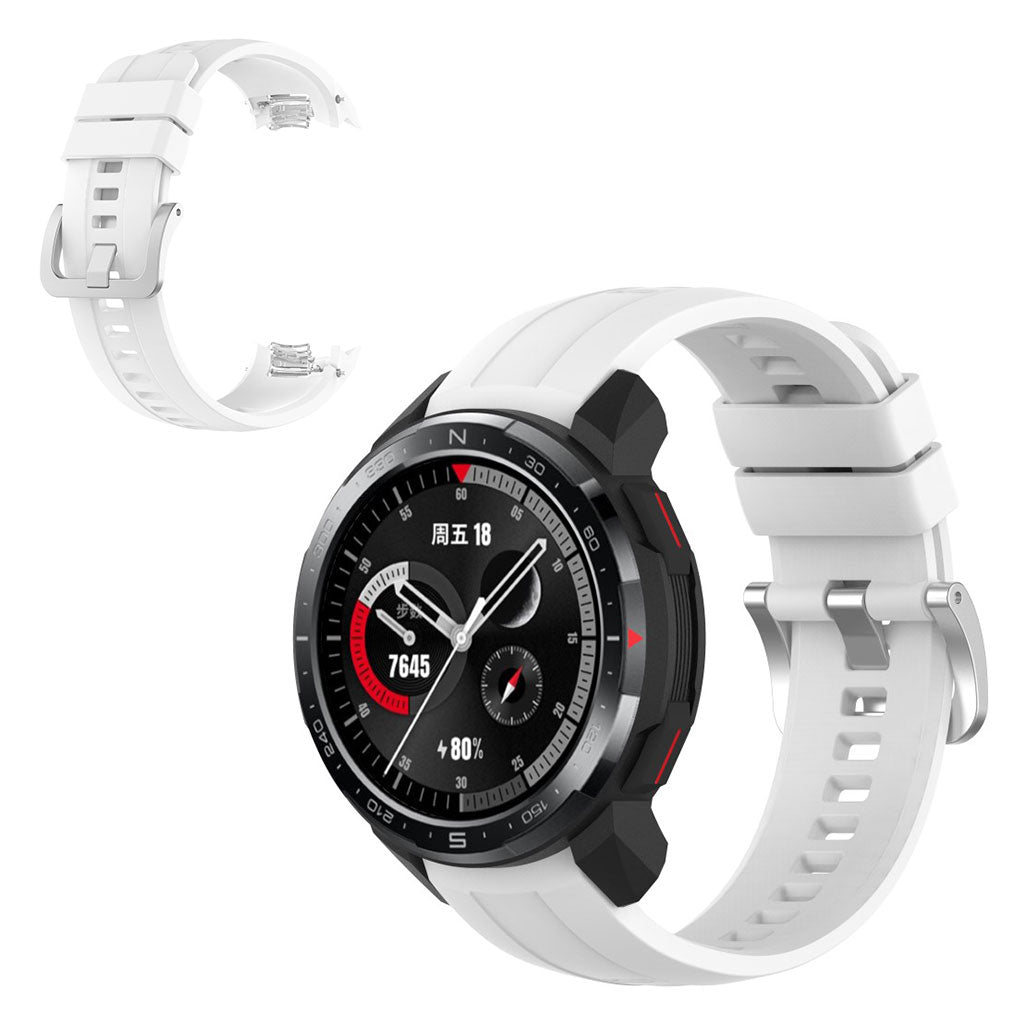 Holdbart Honor Watch GS Pro Silikone Rem - Hvid#serie_1